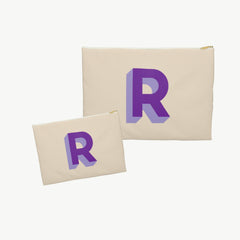 canvas large monogram monogram Custom Makeup Bag set, monogram Bridesmaid Gift, Bridal Party Gifts, personalized monogram bag