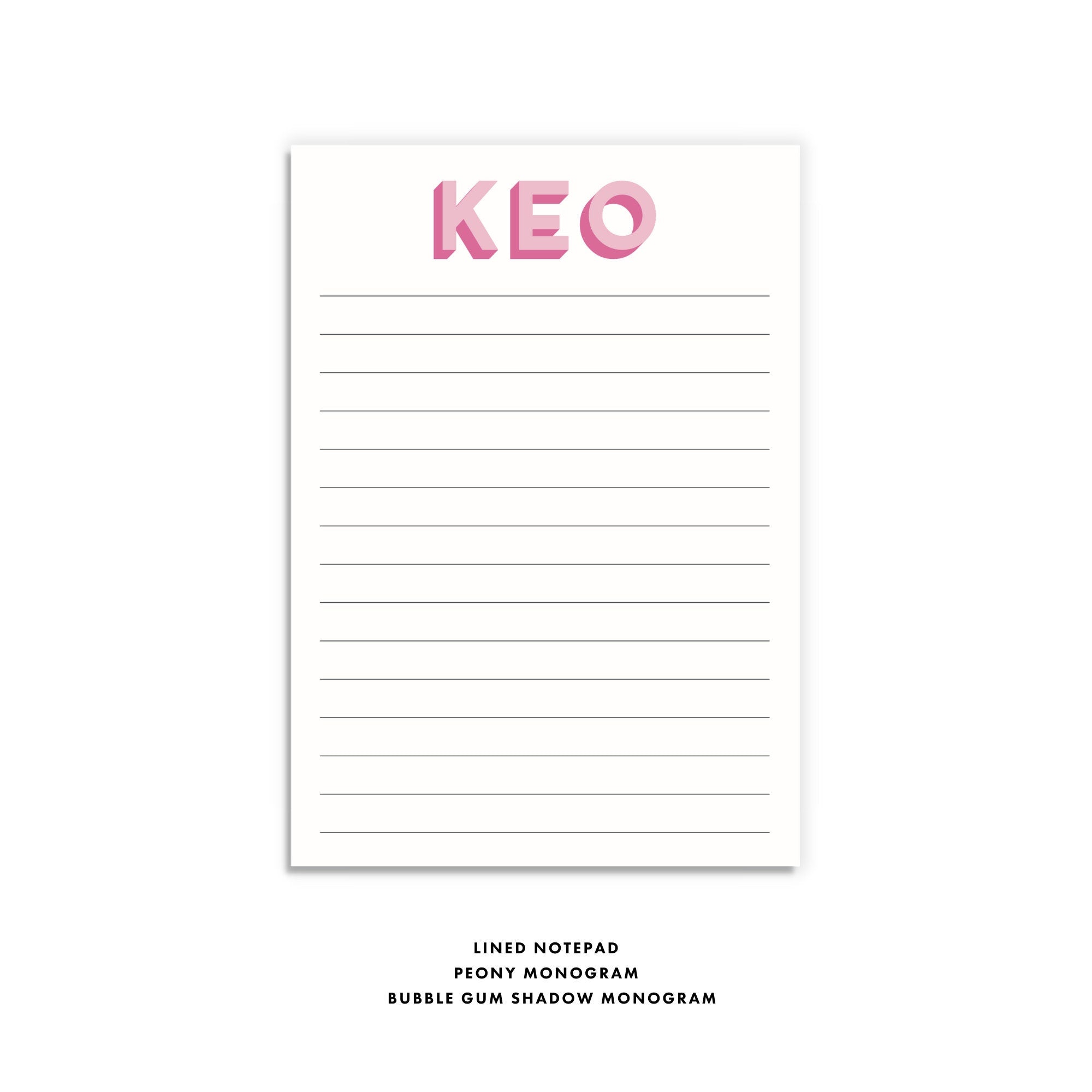 personalized notepad monogram notepad custom notepad personalized stationery teacher gift grad gift to do list family prep planning