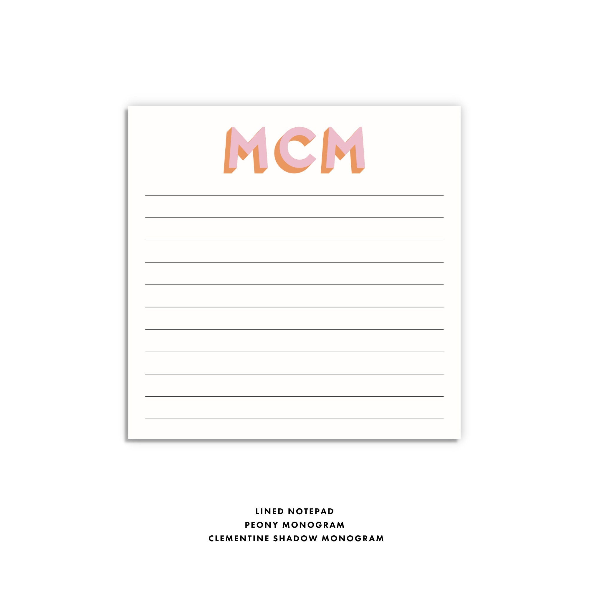 personalized notepad, lined notepad, monogram stationary / stationary, teacher gift, to do list, grad gift, colorful stationery
