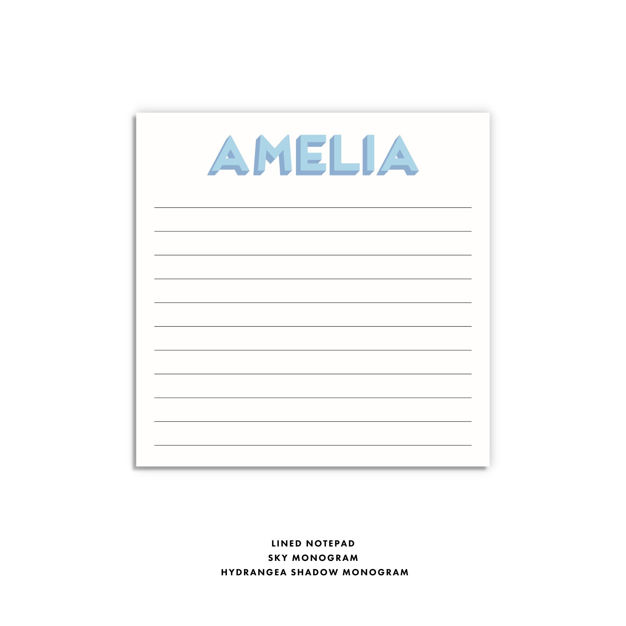 personalized name notepad, lined notepad, monogram stationary / stationary, teacher gift, to do list, grad gift, colorful stationery