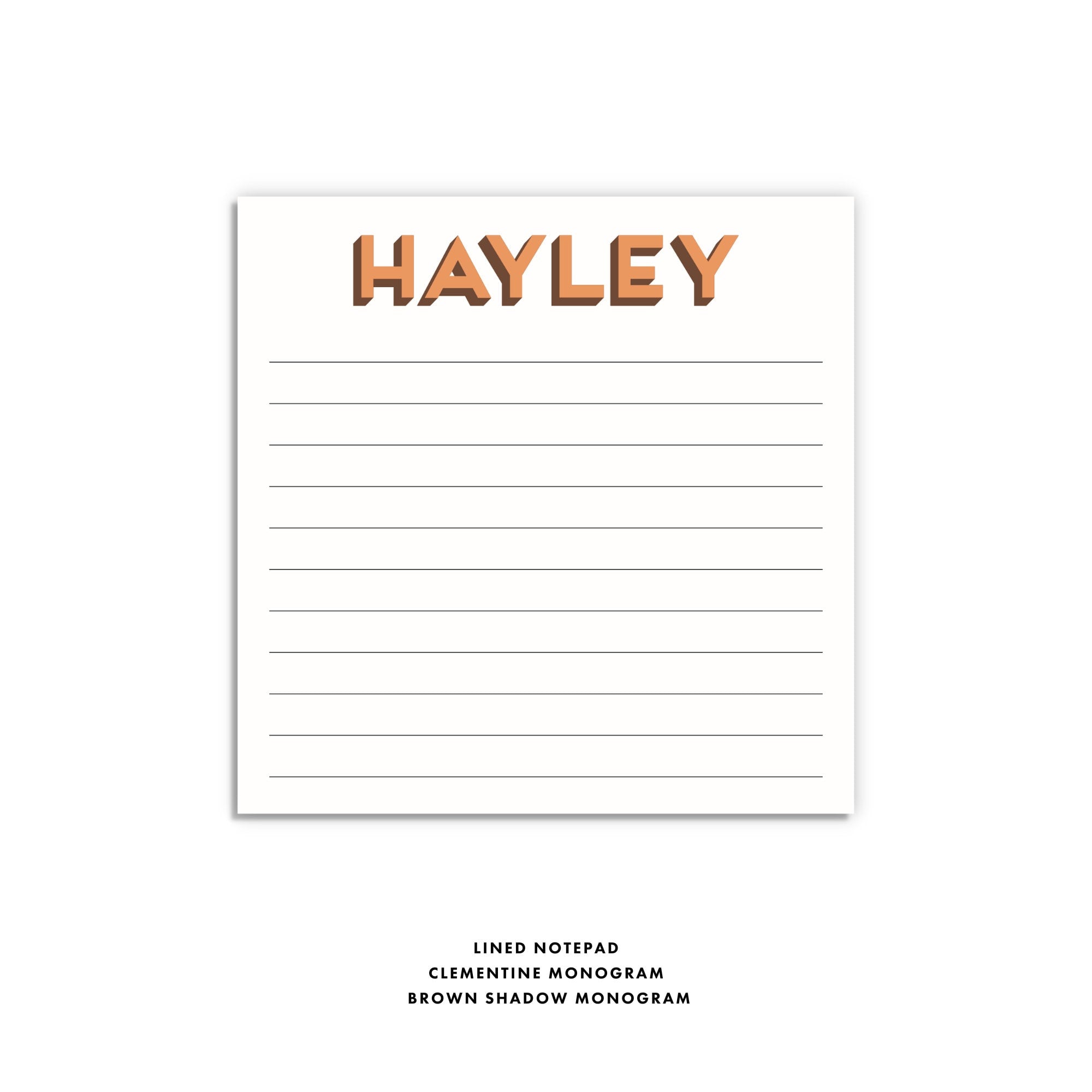 personalized name notepad, lined notepad, monogram stationary / stationary, teacher gift, to do list, grad gift, colorful stationery