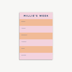 personalized weekly planner notepad, days of the week notepad, monogram planner notepad, to do list, teacher gift, organizing notepad