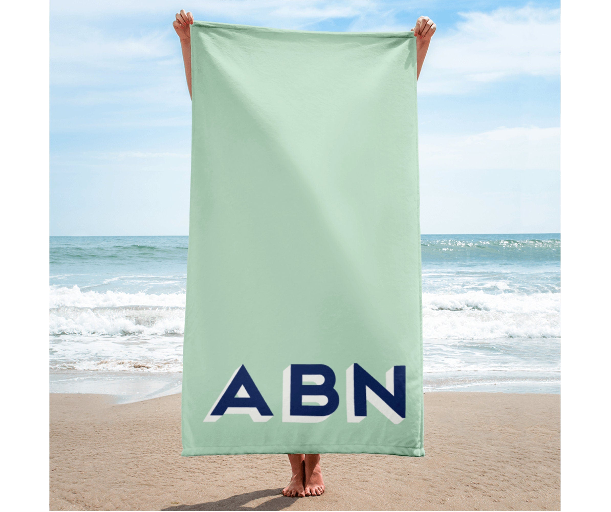 shadow monogram Custom Beach towels, Personalized beach towel, personalized bachelorette Party Gifts, monogram beach towels