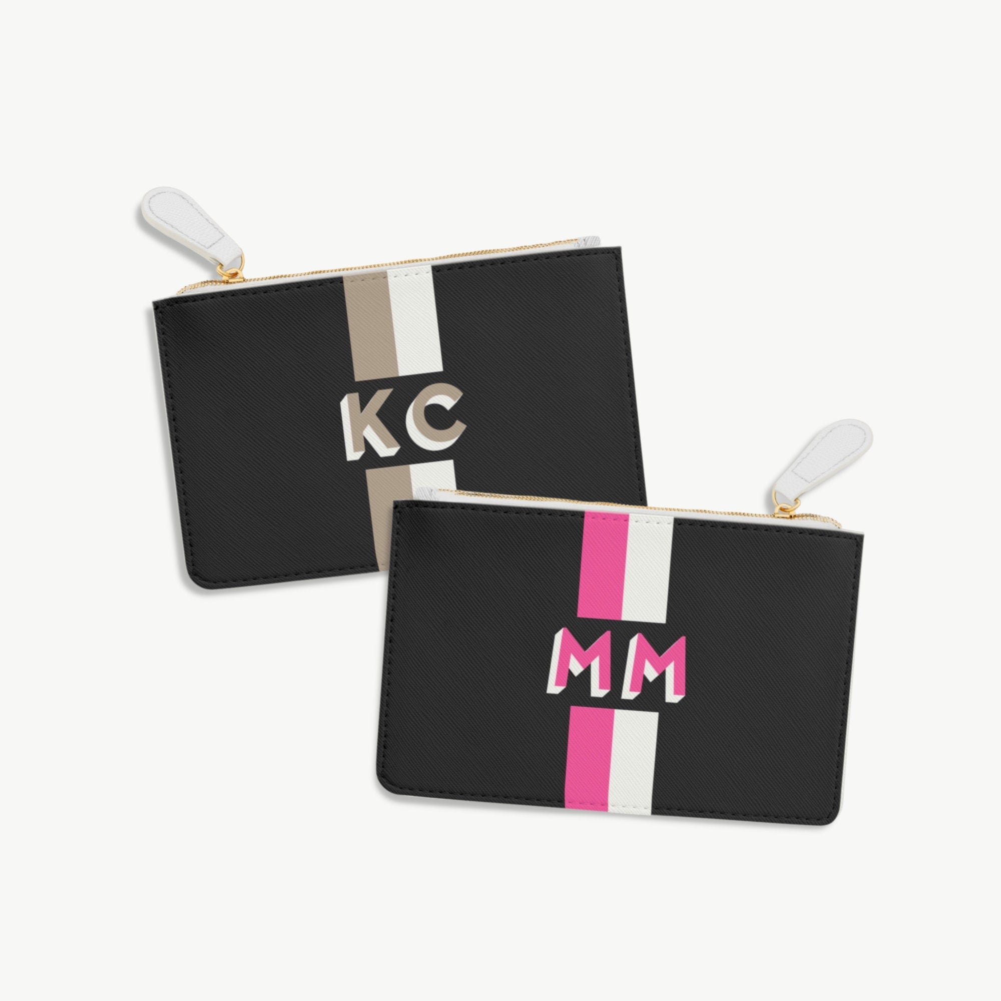 Shadow Monogram stripe black Leather coin purse monogram wallet personalized wallet custom monogram wallet saffiano vegan gifts for her