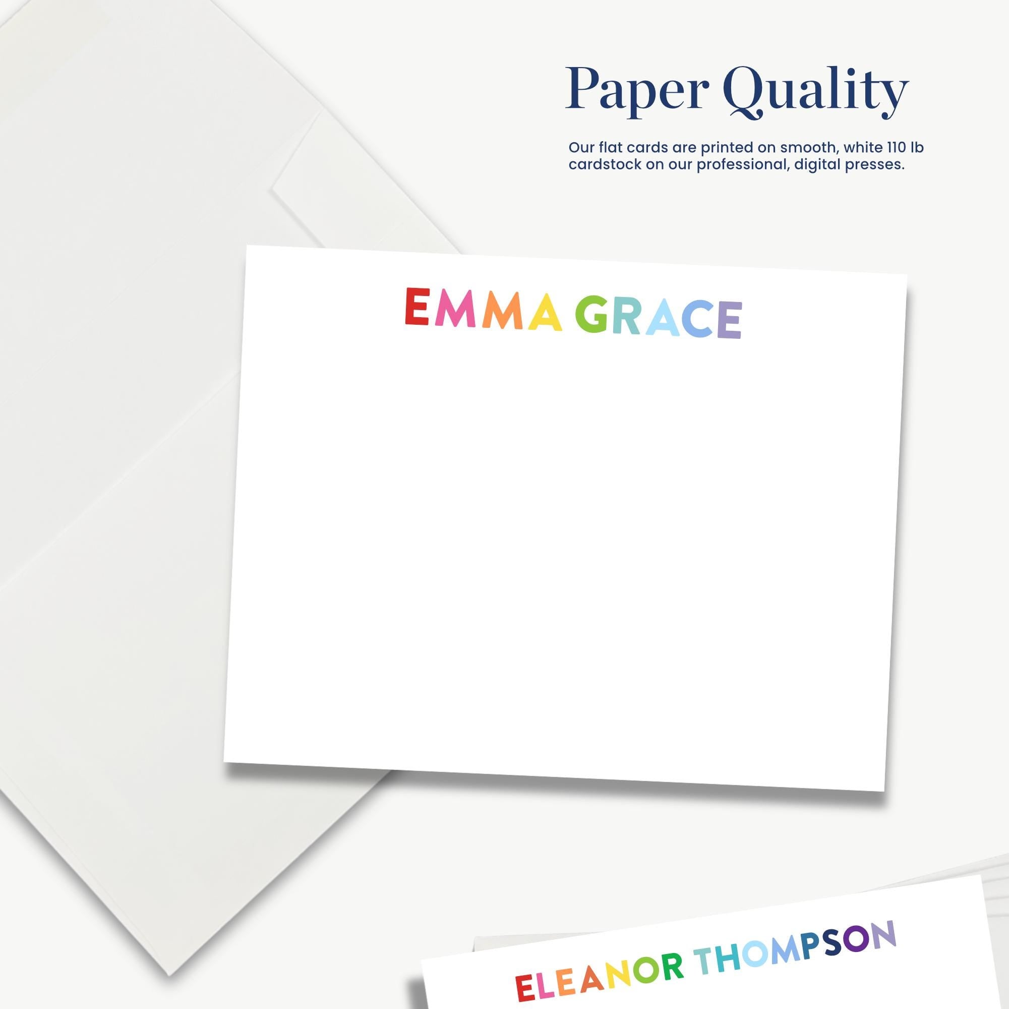 The image is a white card with the name 'Emma Grace' printed on it.