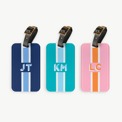 Monogram Stripe Luggage Tag