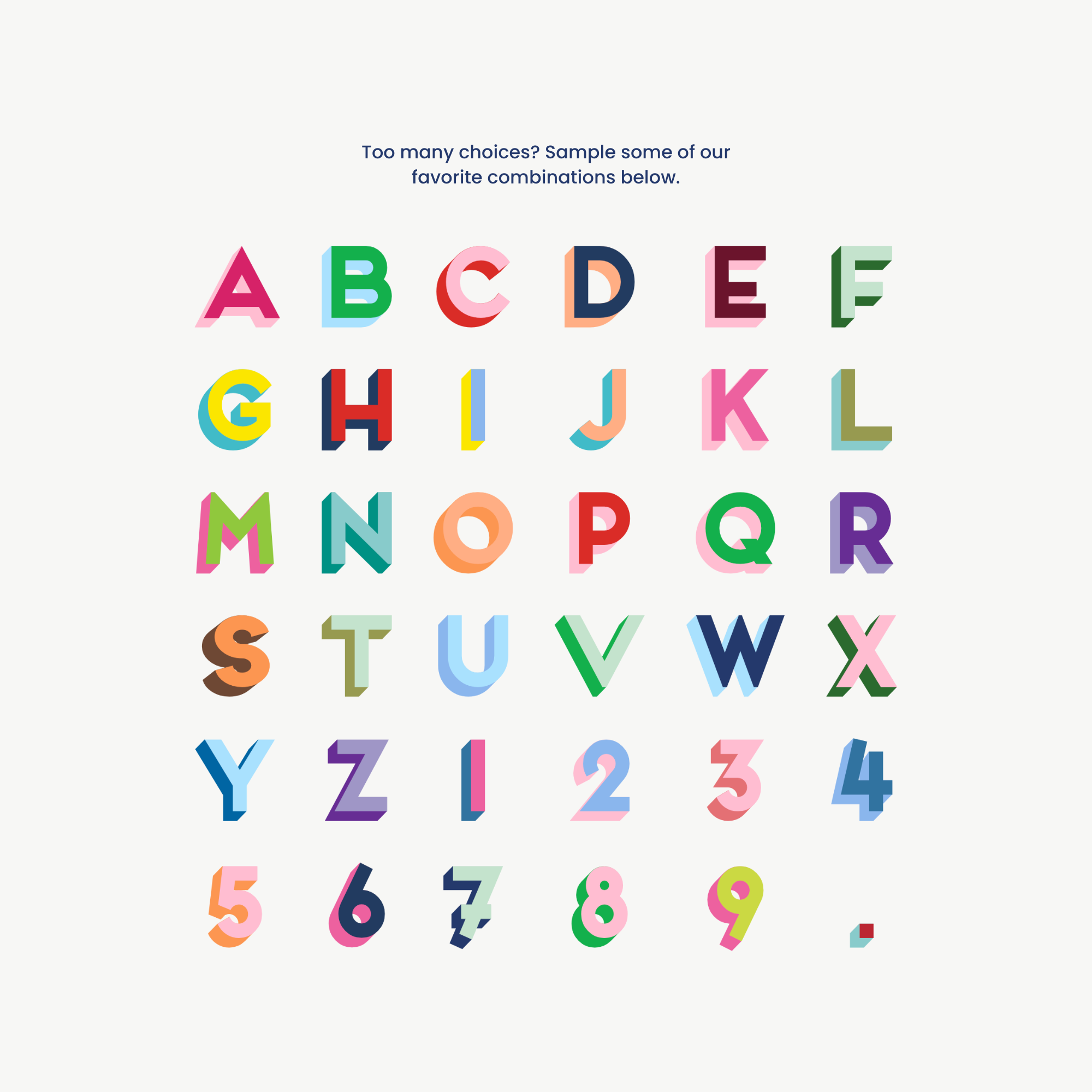 shadow monogram alphabet, shadow monogram font