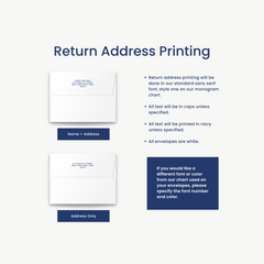 return address printing, stationery set, envelopes for stationery, personalized envelopes