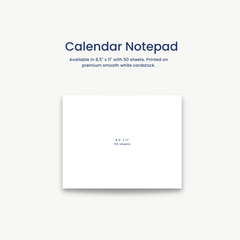 calendar notepad, custom stationery