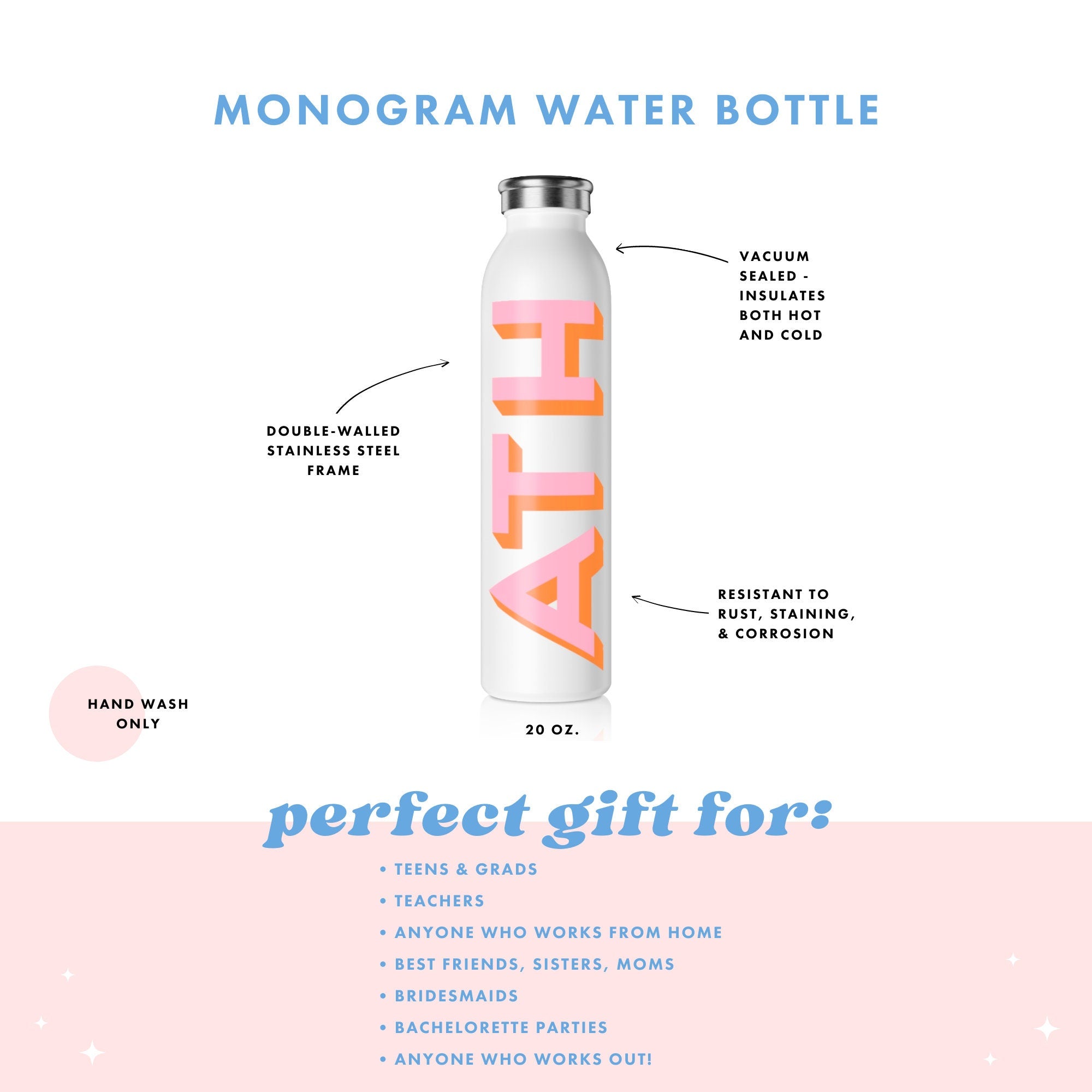Monogram Slim Water Bottle