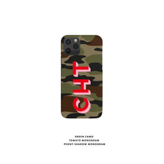 Camo Shadow Monogram Personalized Case Initial iPhone 12 Case Custom iPhone 13 Pro Case iPhone 11 XS 8 7 Plus XR Samsung Galaxy