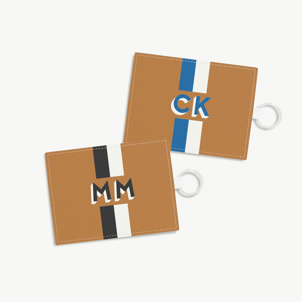 Monogram Double Stripe Card Holder – Preppy Jones